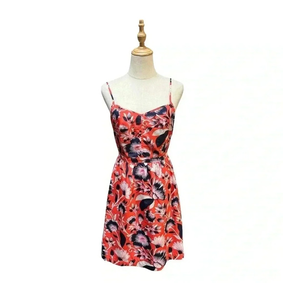 J Crew Floral Mini Dress Size 4 - Picture 2 of 7